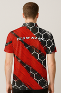 Distressed Crimson Hexagon Strike Bowling Jersey