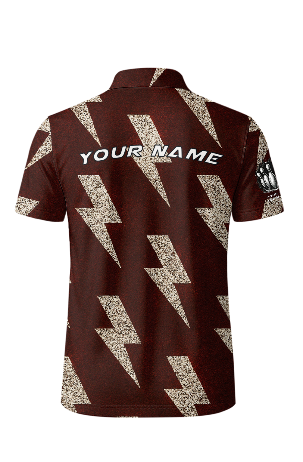 Rustic Lightning Bolt Strike Bowling Jersey