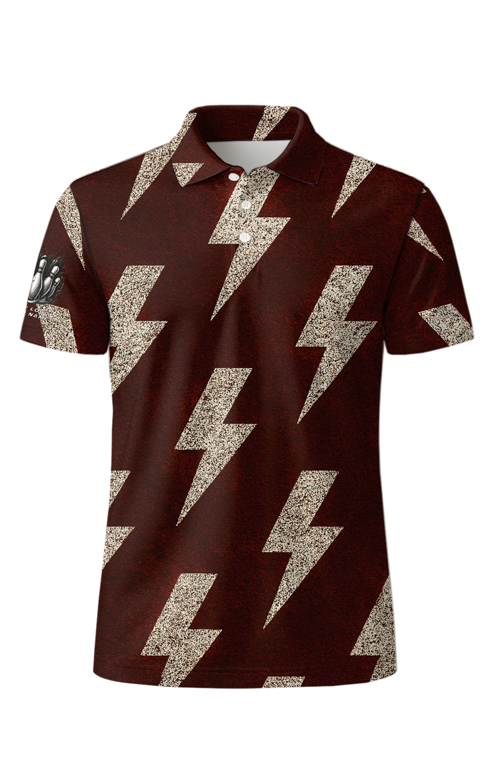Rustic Lightning Bolt Strike Bowling Jersey