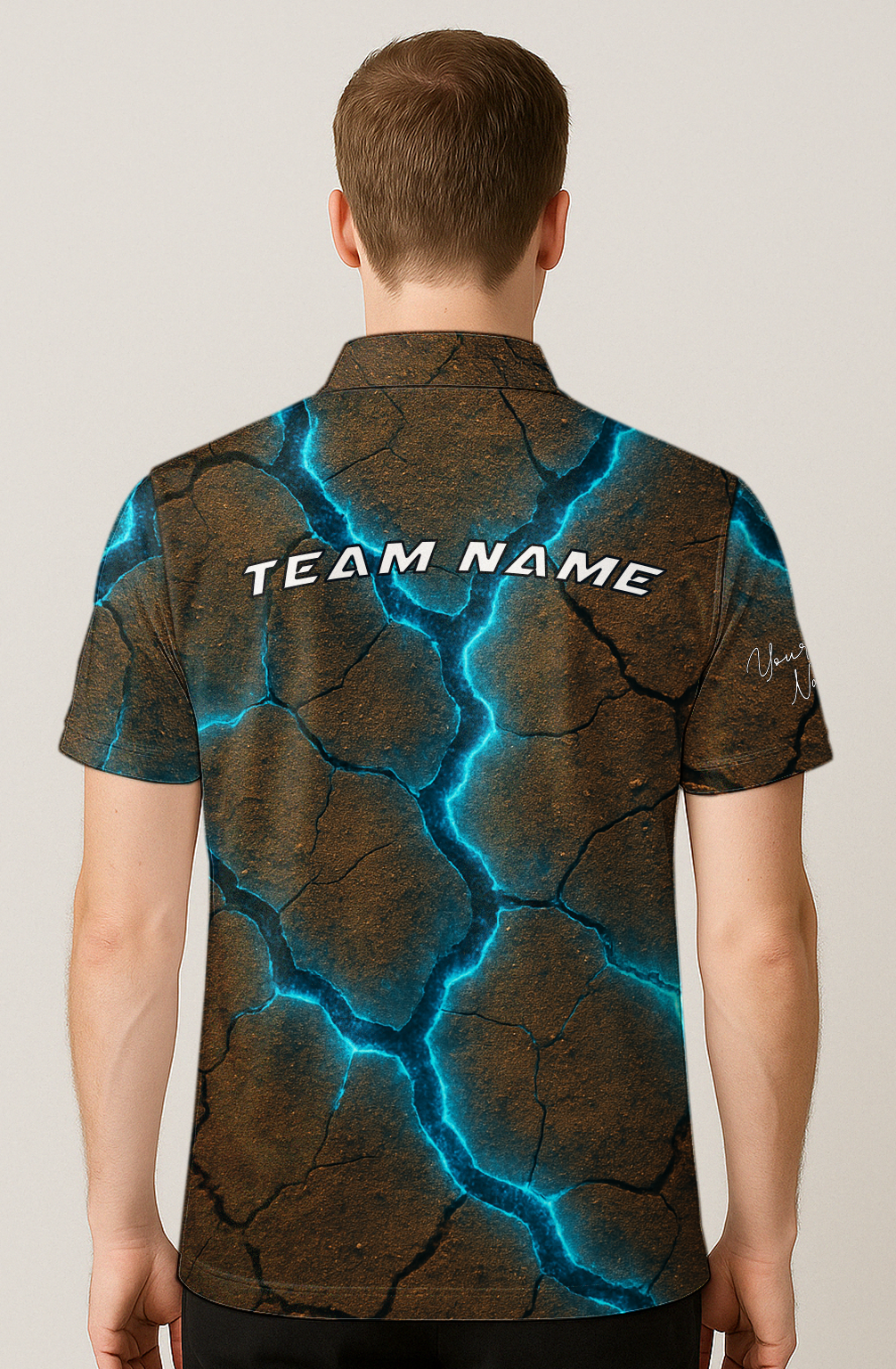 Cracked Earth Electric Veins Bowling Jersey