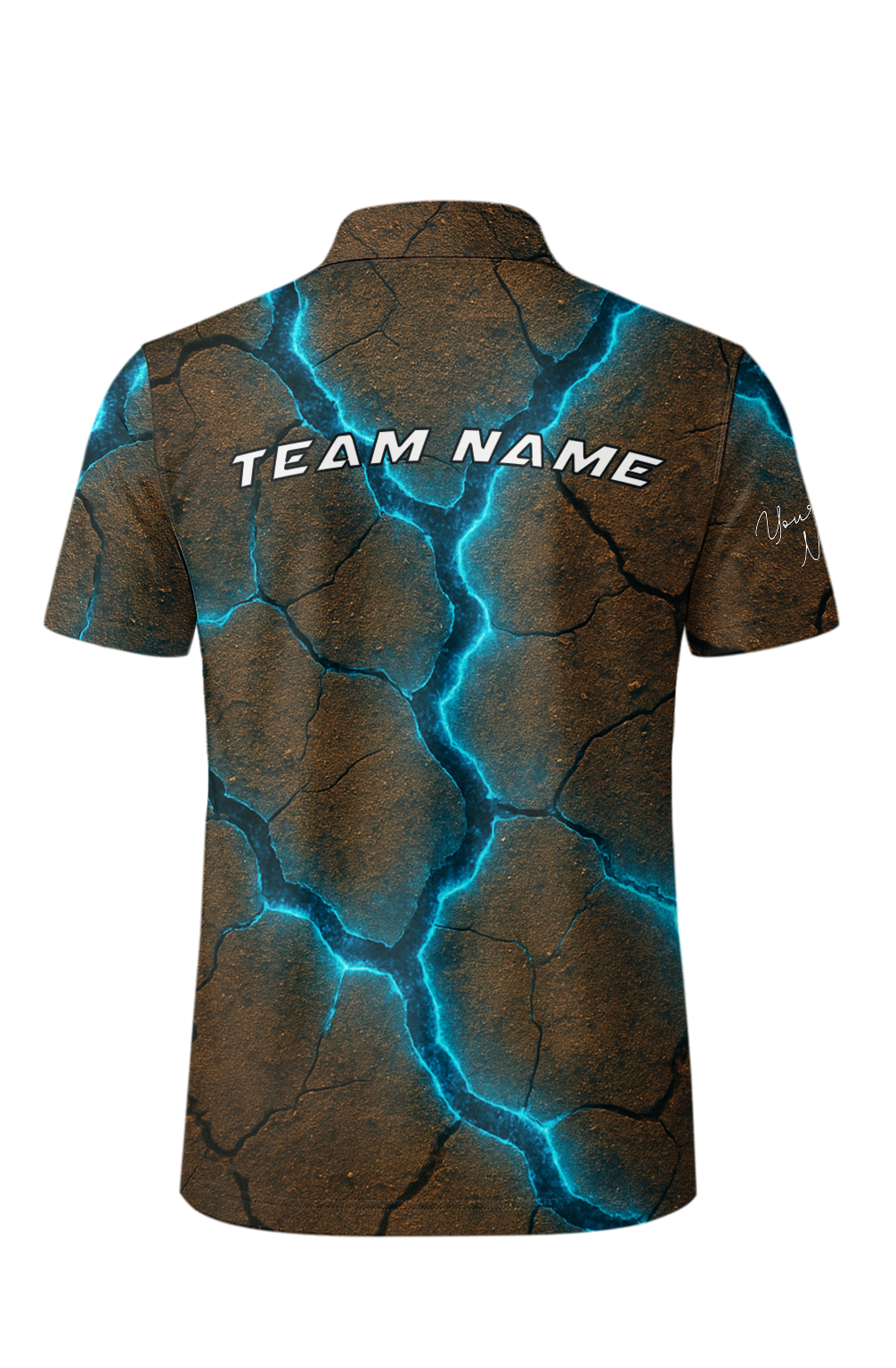 Cracked Earth Electric Veins Bowling Jersey