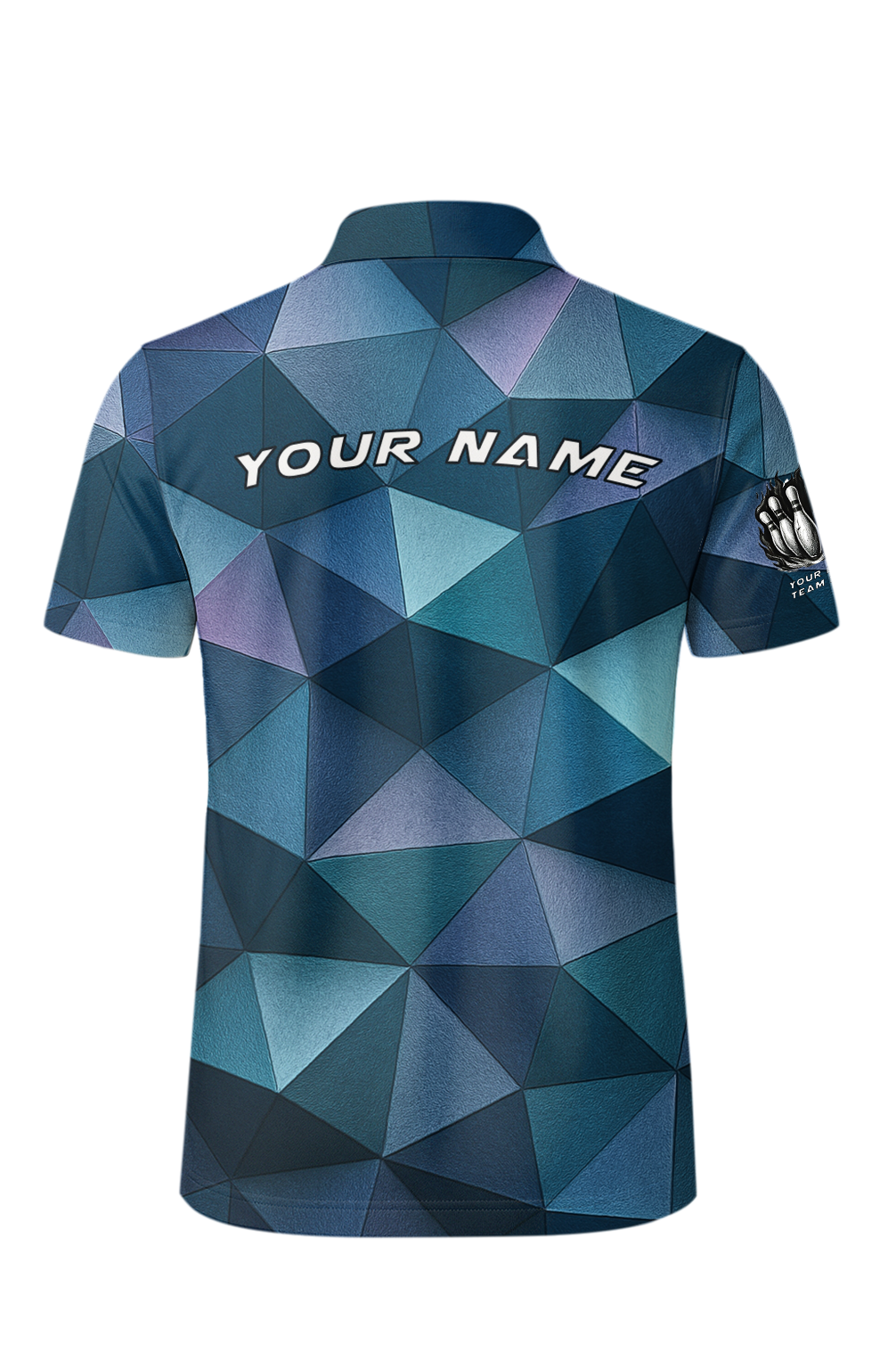 Geometric Low Poly Facets Bowling Jersey