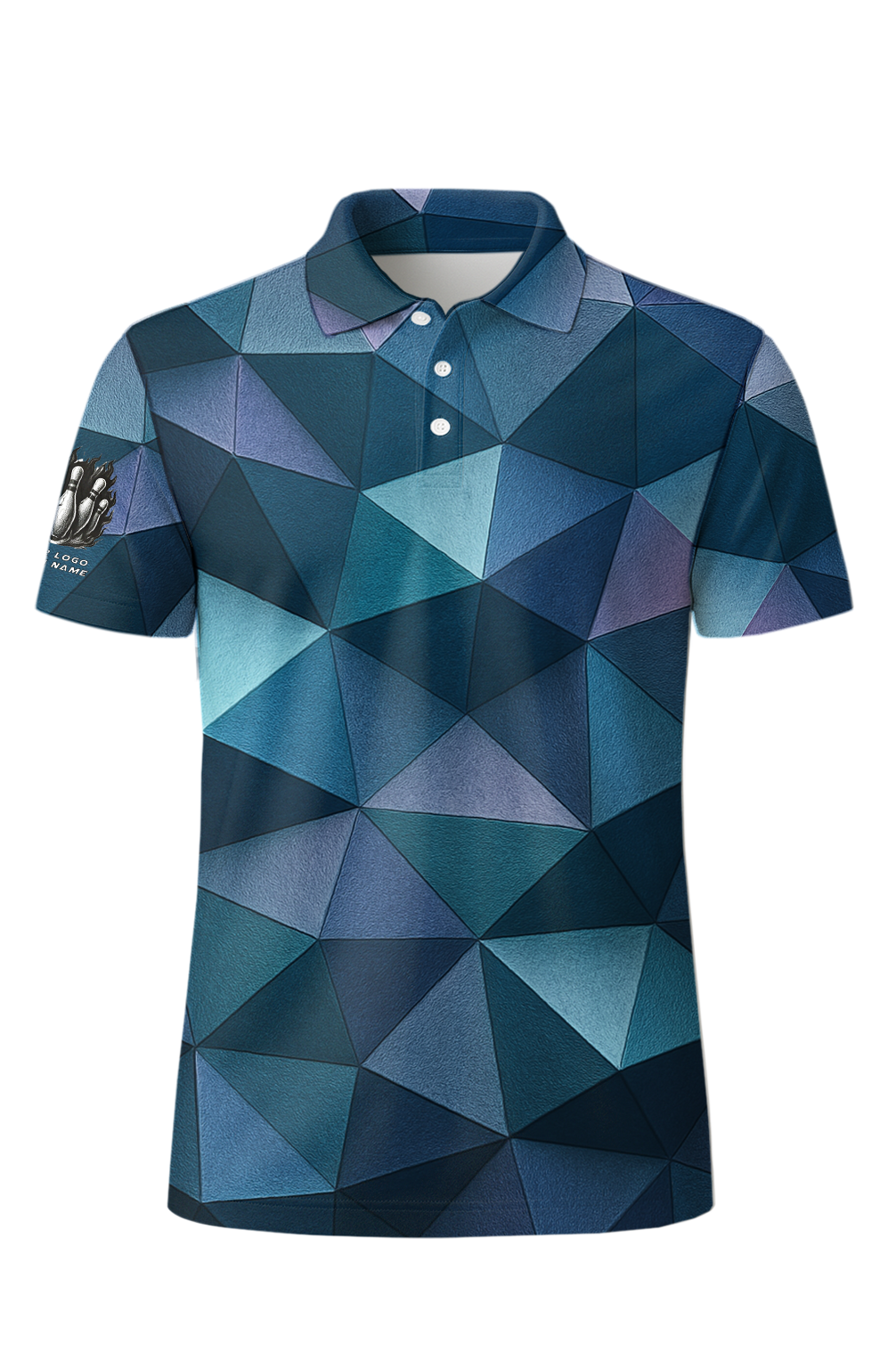 Geometric Low Poly Facets Bowling Jersey