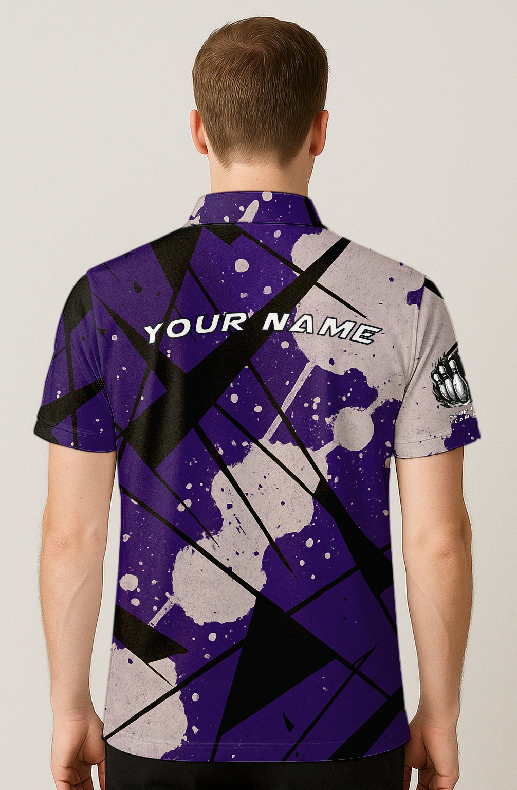 Splatter Paint Sharp Fragment Bowling Jersey