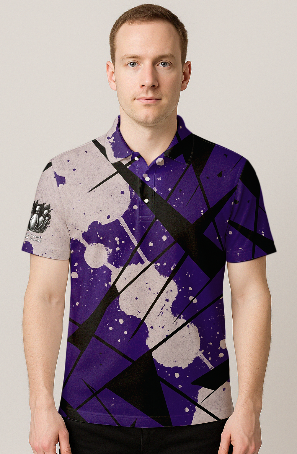 Splatter Paint Sharp Fragment Bowling Jersey