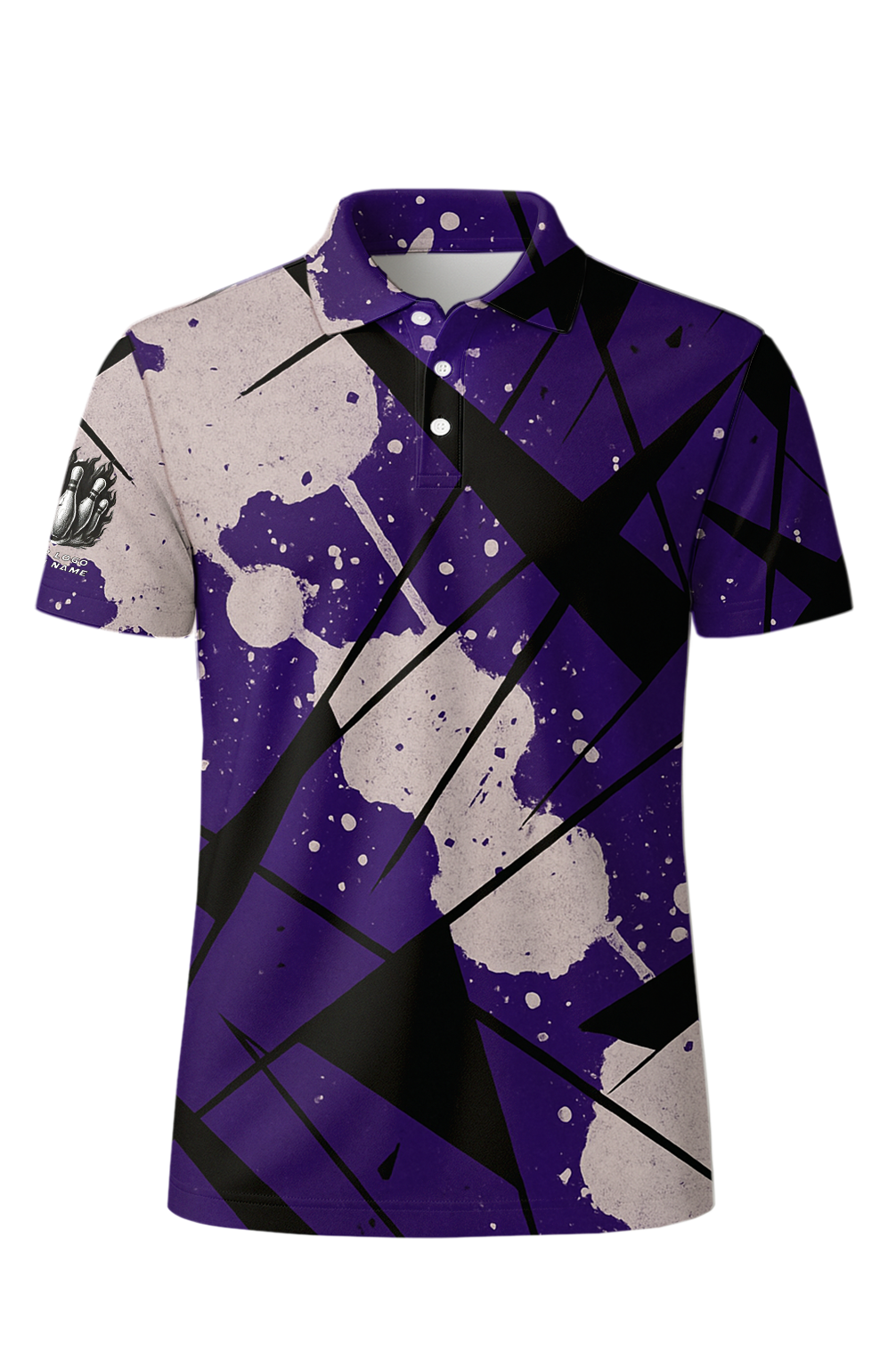 Splatter Paint Sharp Fragment Bowling Jersey