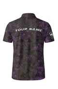 Grunge Purple Geometic Decay Bowling Jersey