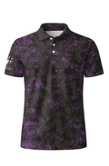 Grunge Purple Geometic Decay Bowling Jersey