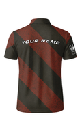 Diagonal Crimson Pinstripe Lanes Bowling Jersey