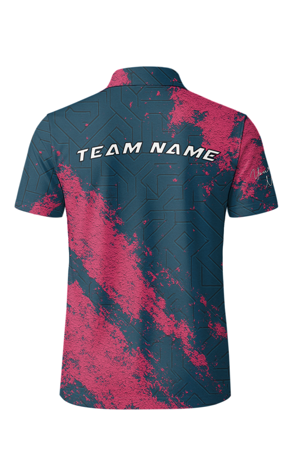Distressed Rose Labyrinth Overlay Bowling Jersey