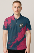 Distressed Rose Labyrinth Overlay Bowling Jersey