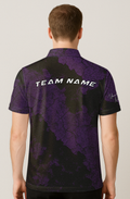 Dark Grunge Cracked Texture Bowling Jersey