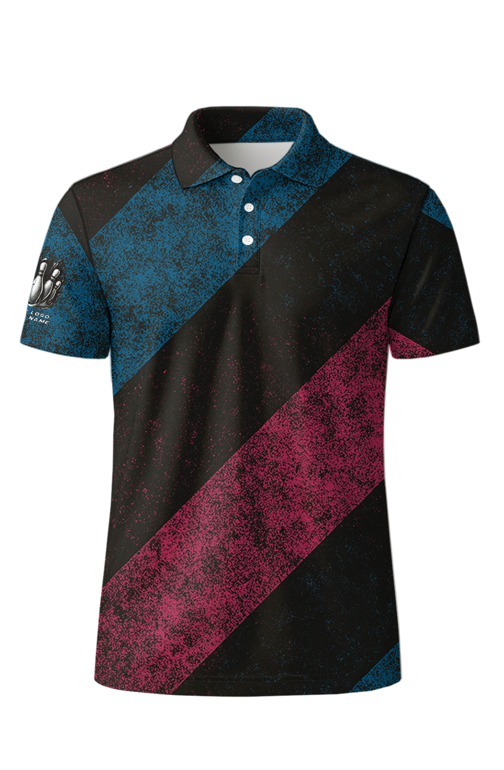 Retro Diagonal Stripes Bowling Jersey