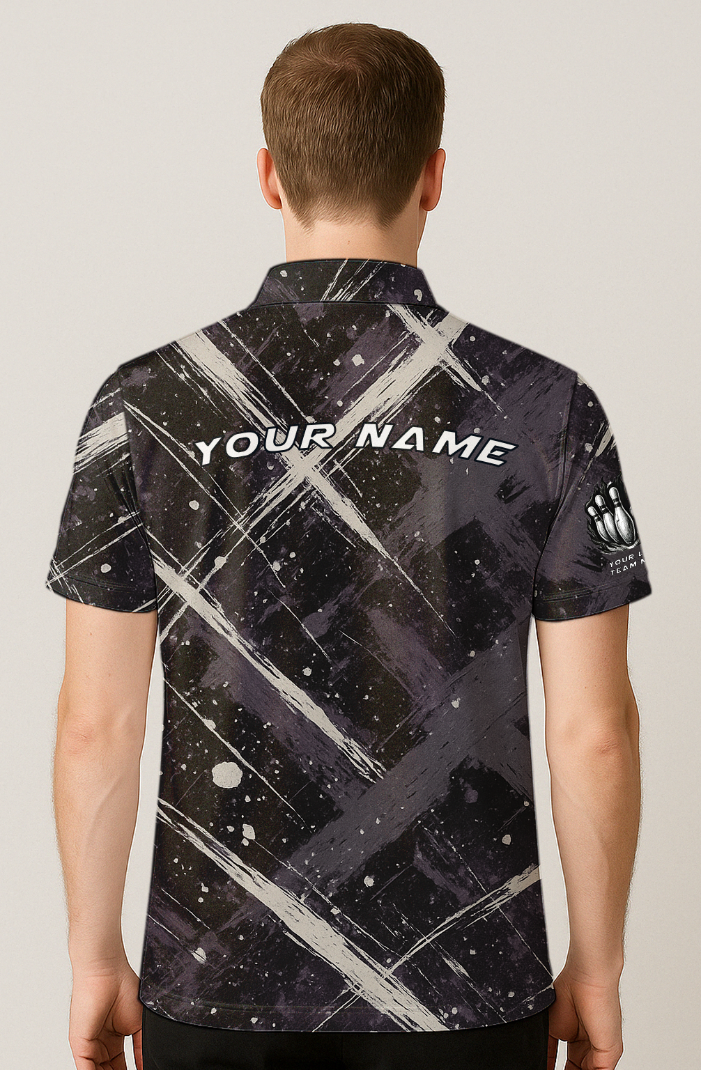 Paint Splatter Grunge Lines Bowling Jersey