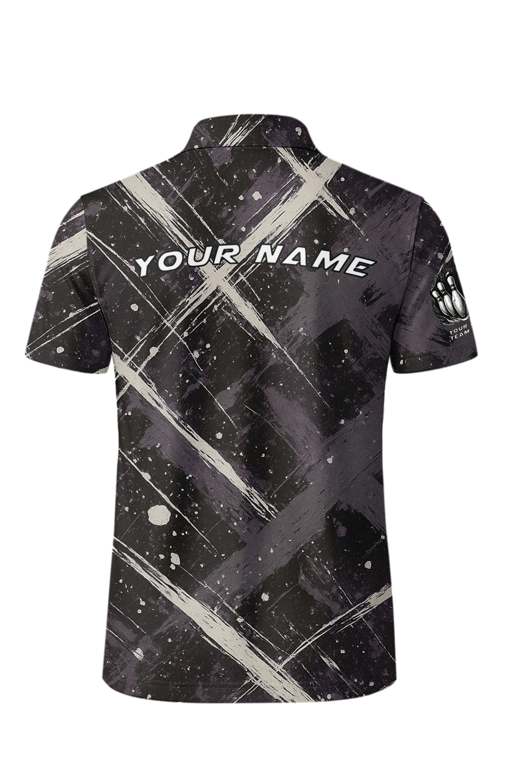 Paint Splatter Grunge Lines Bowling Jersey