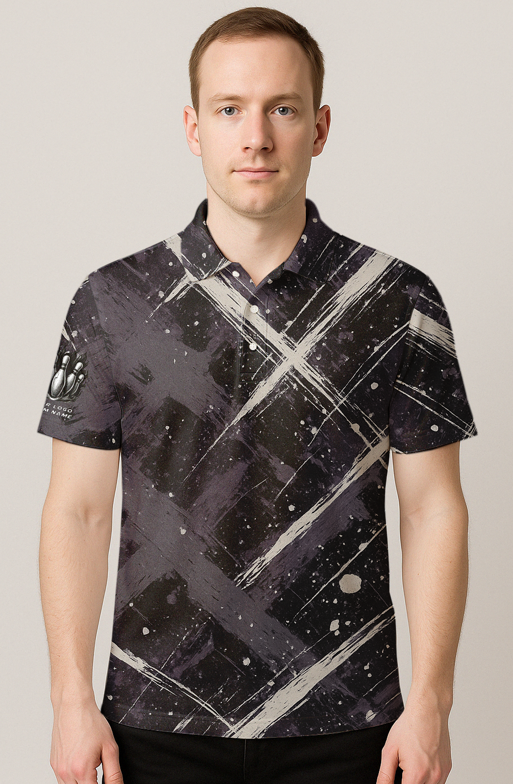 Paint Splatter Grunge Lines Bowling Jersey