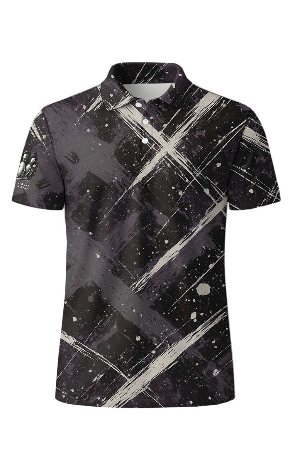 Paint Splatter Grunge Lines Bowling Jersey