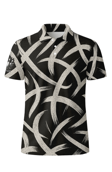 Swirling Brush Strokes Bowling Jersey