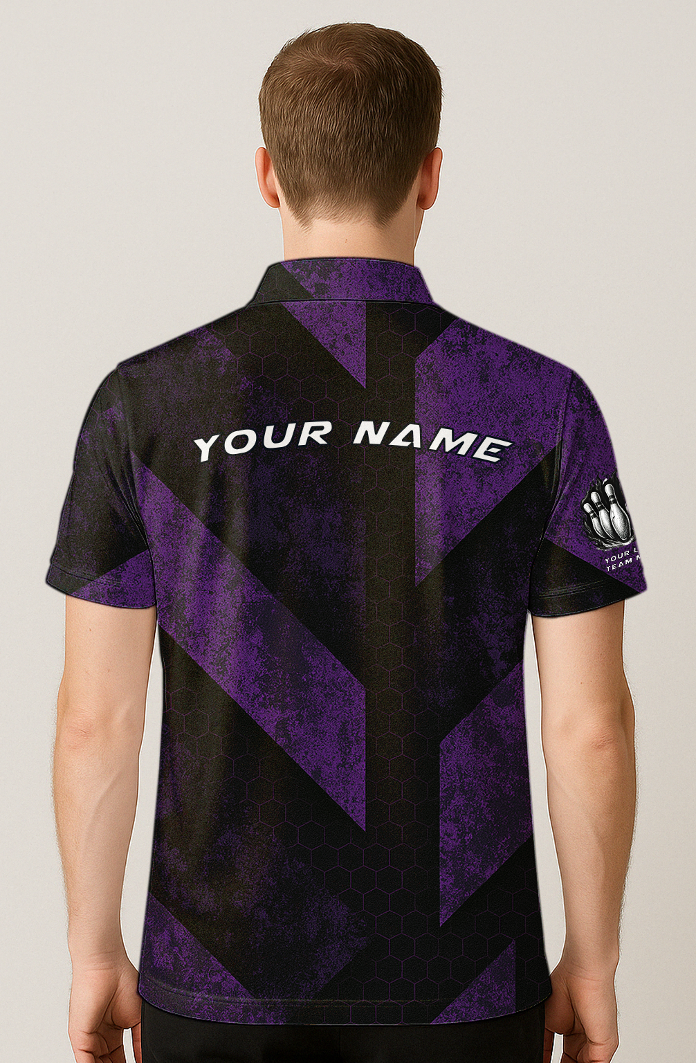 Geometric Chevron Honeycomb Bowling Jersey