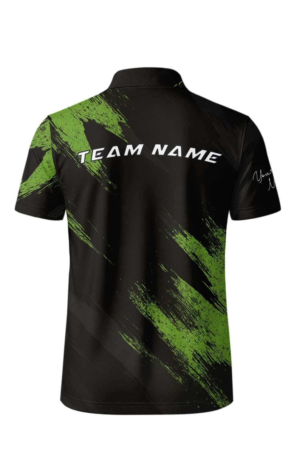Lime Green Grunge Stroke Bowling Jersey