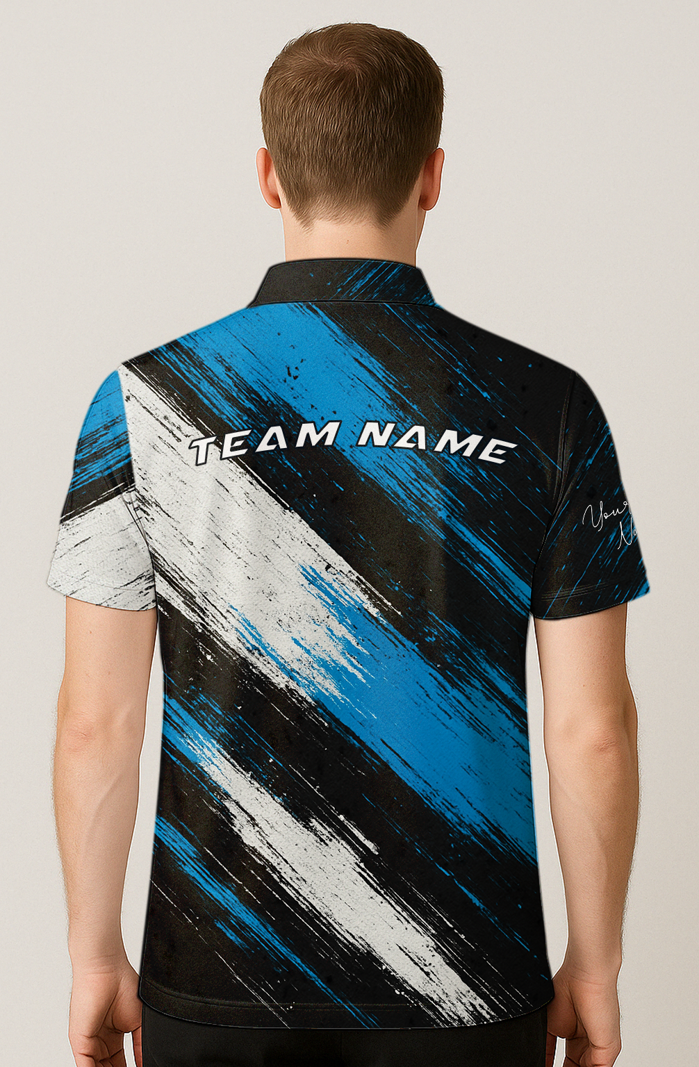 Diagonal Brush Stroke Bowling Jersey