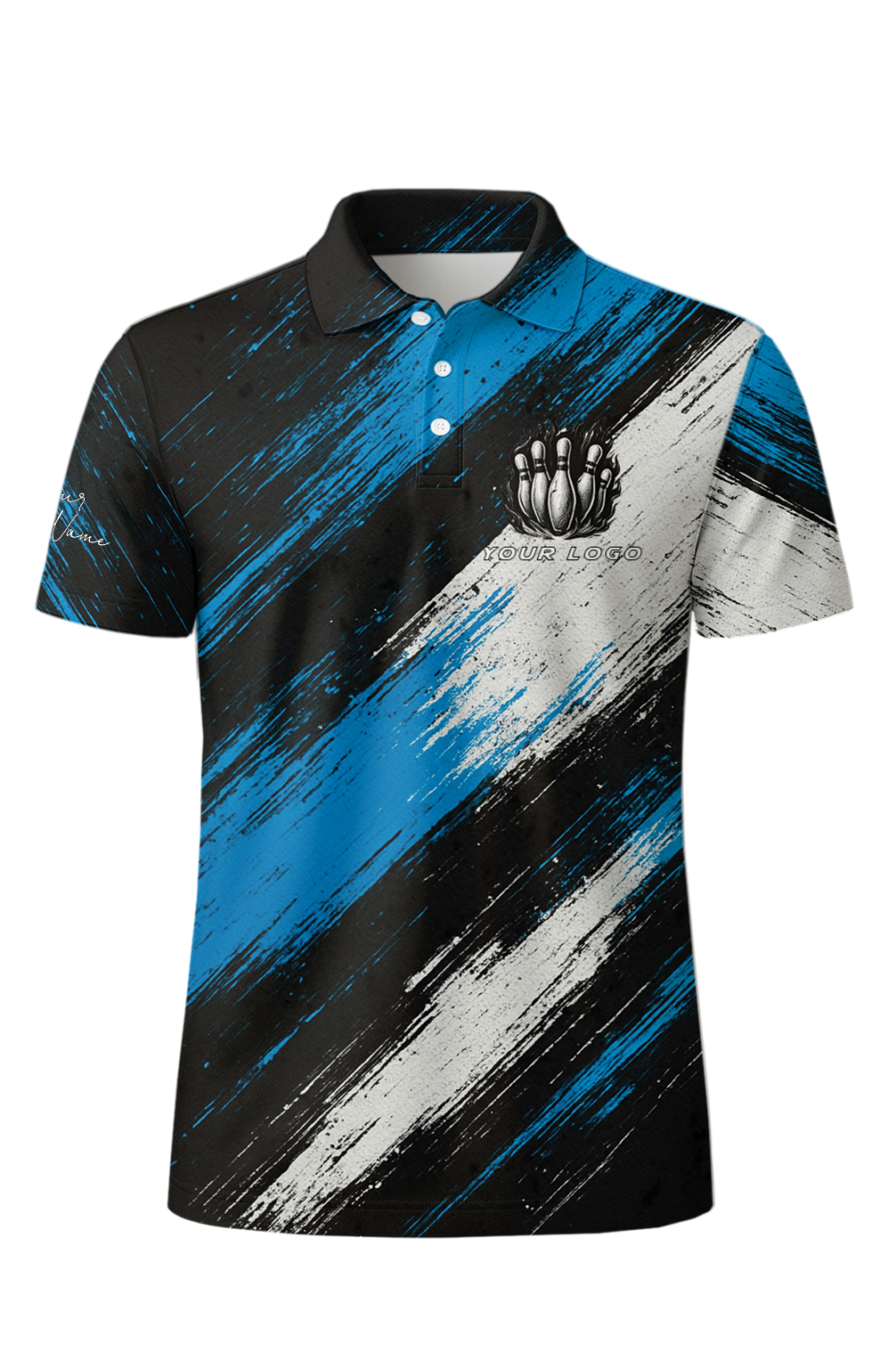 Diagonal Brush Stroke Bowling Jersey