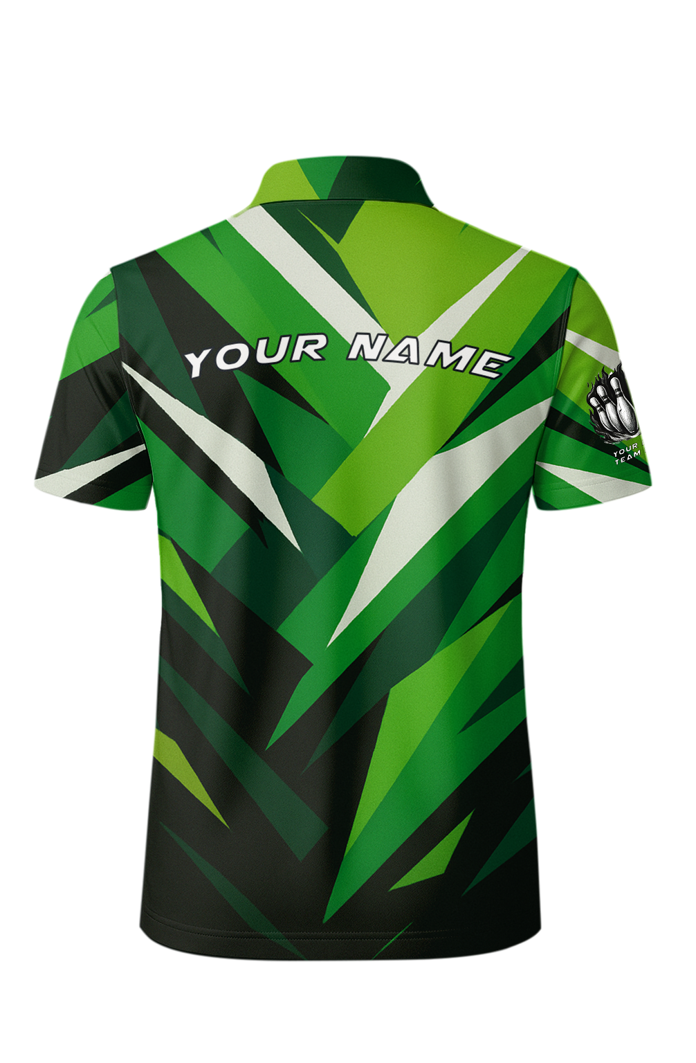 Sharp Green Fragmented Bowling Jersey