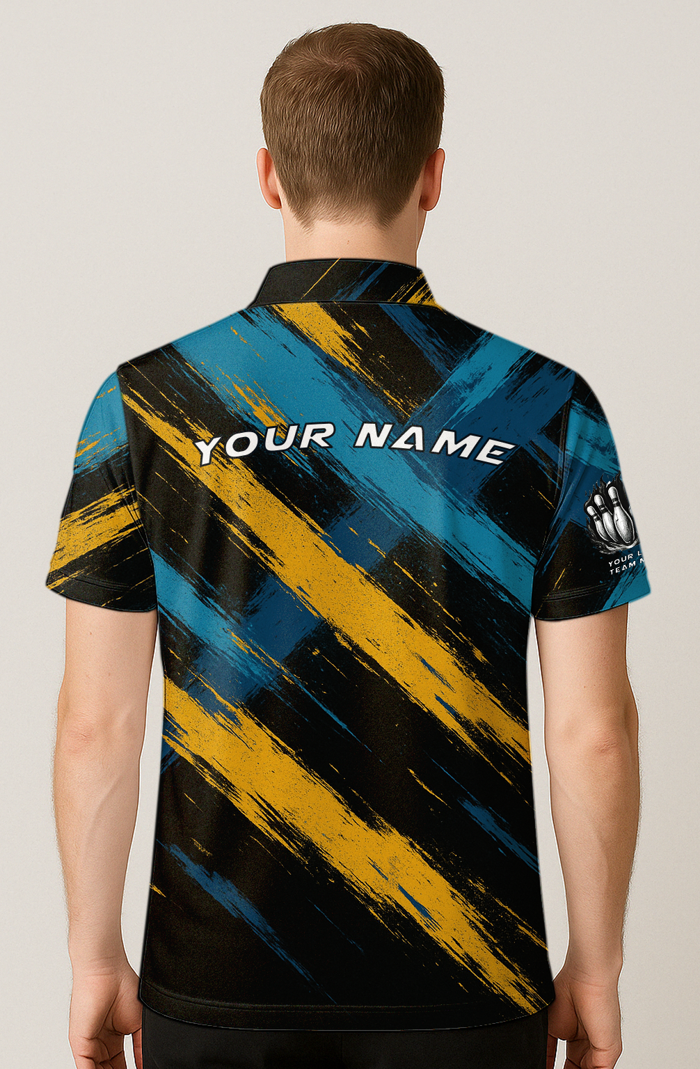 Crisscross Distressed Stroke Bowling Jersey