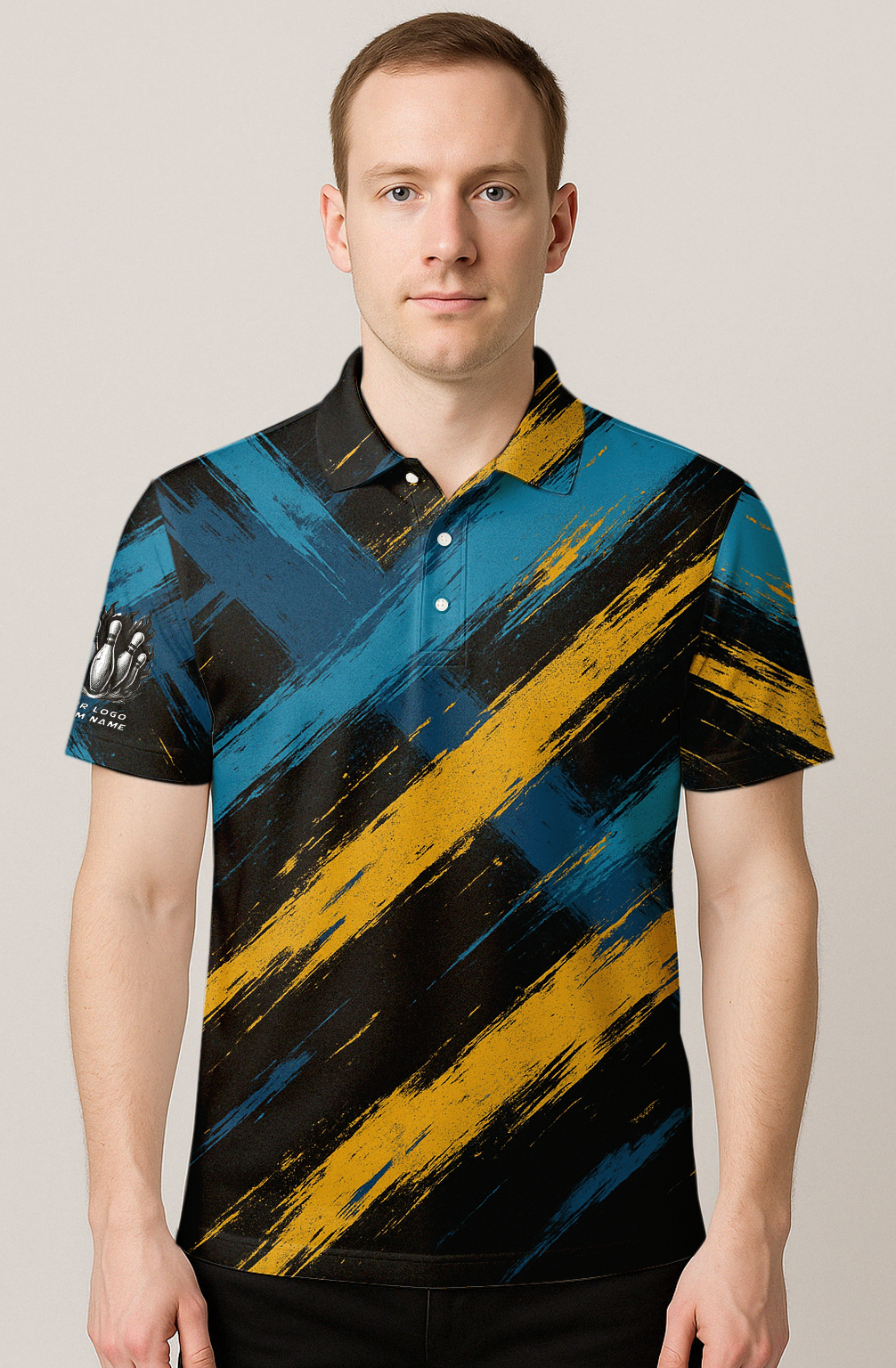 Crisscross Distressed Stroke Bowling Jersey