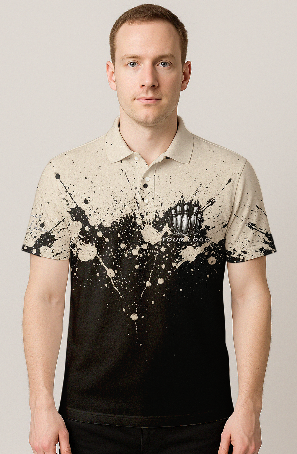 Inky Splatter Burst Bowling Jersey