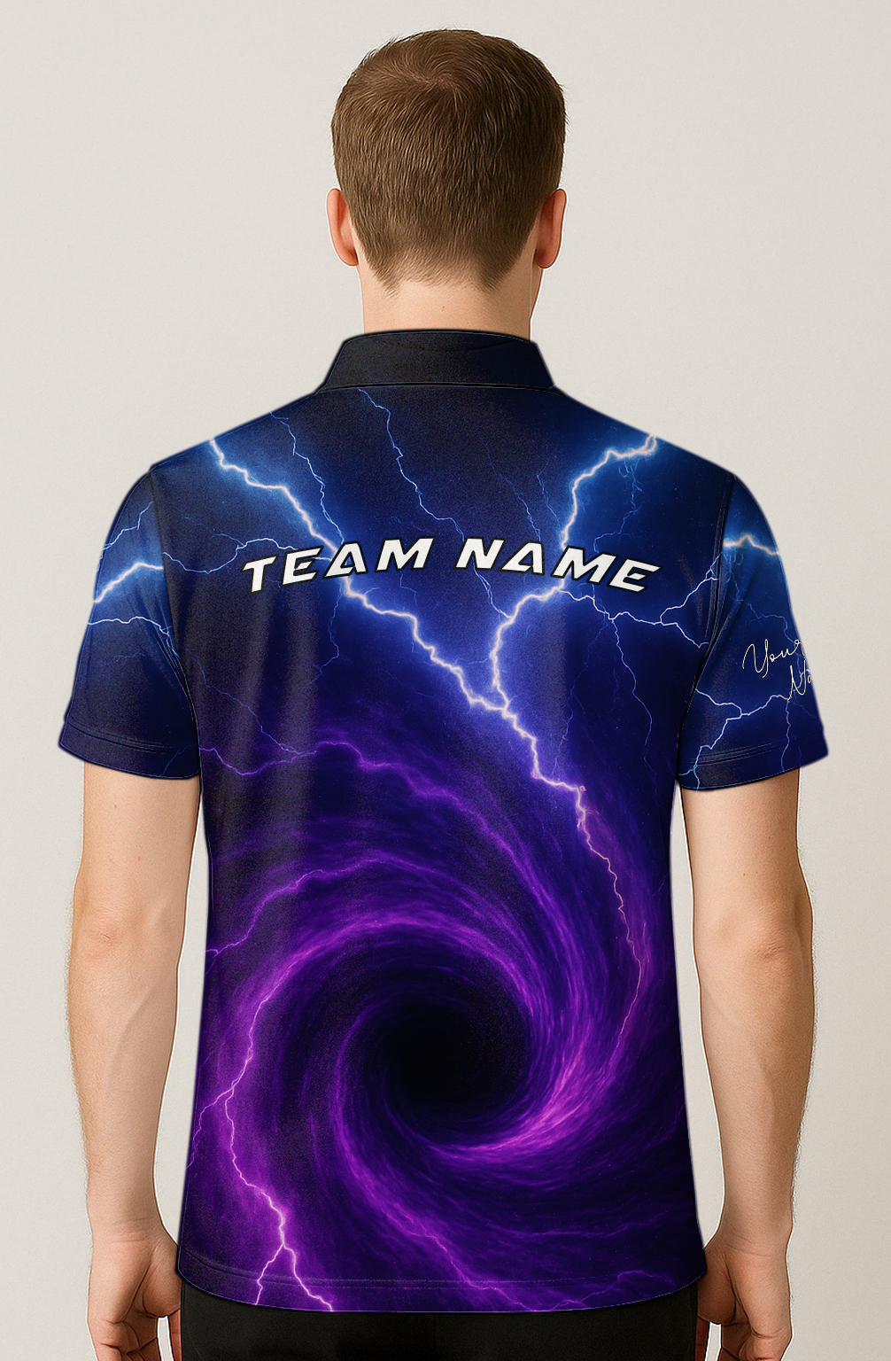 Galactic Lightning Vortex Strike Bowling Jersey