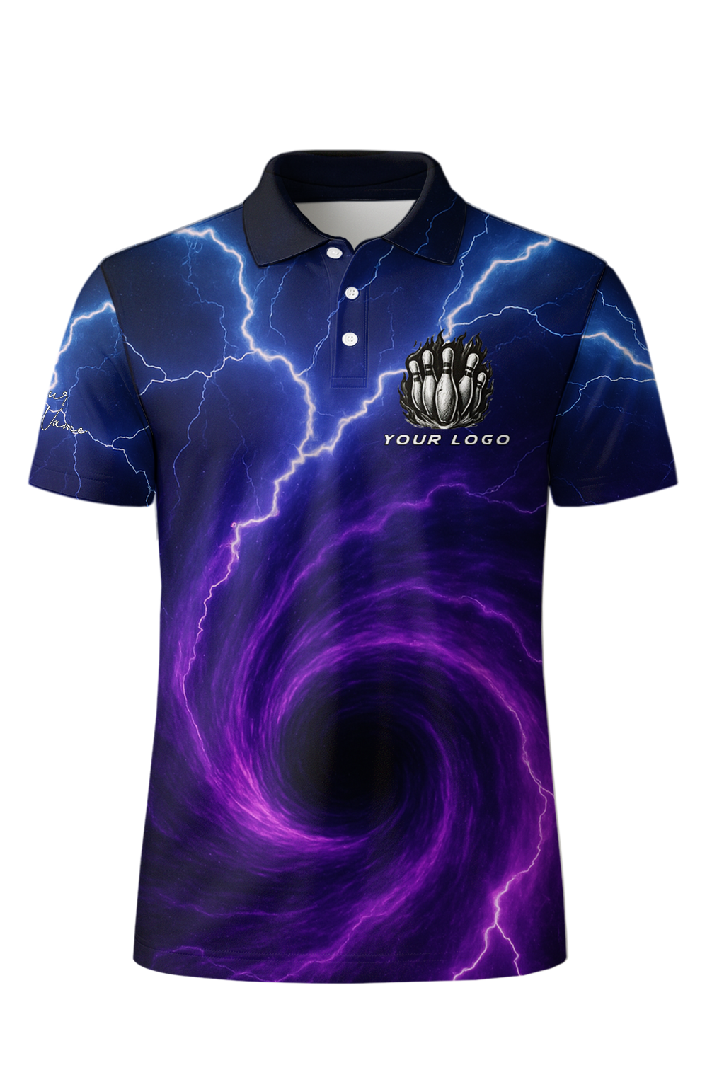 Galactic Lightning Vortex Strike Bowling Jersey