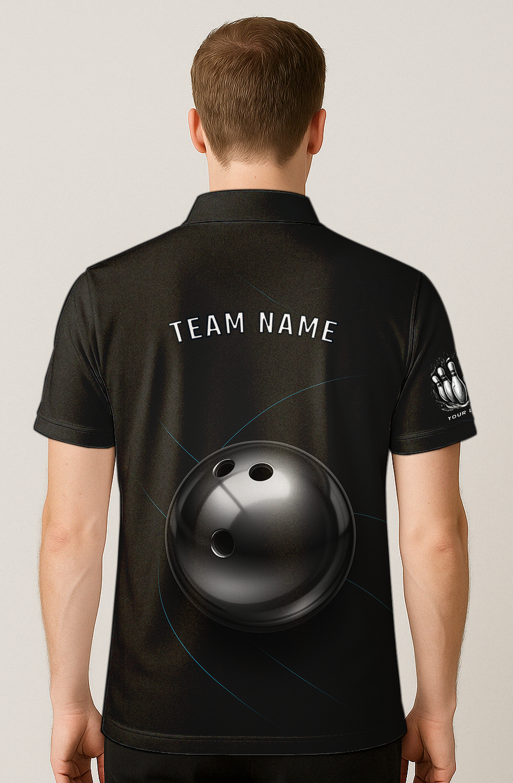 Metallic Sphere Sleek Lines Bowling Jersey