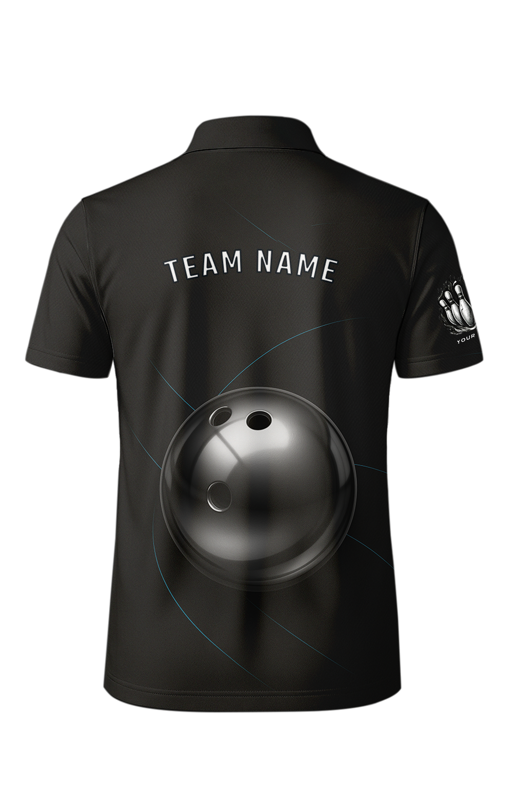 Metallic Sphere Sleek Lines Bowling Jersey
