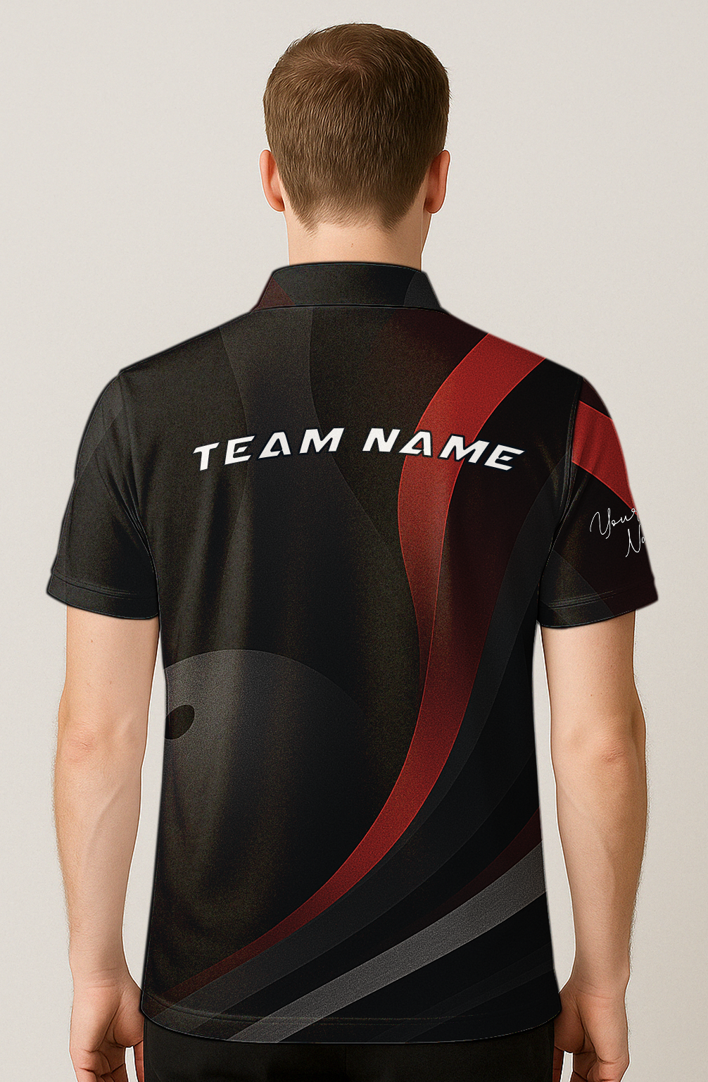 Abstract Pin Strike Motion Bowling Jersey