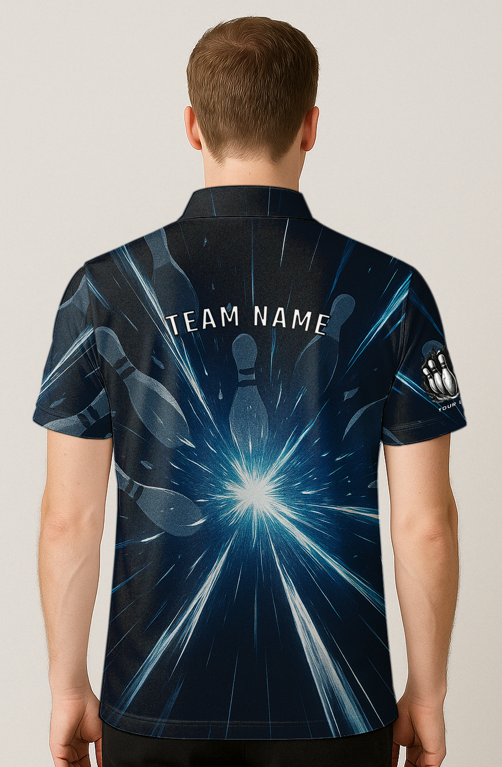 Energetic Pin Bursting Lanes Bowling Jersey