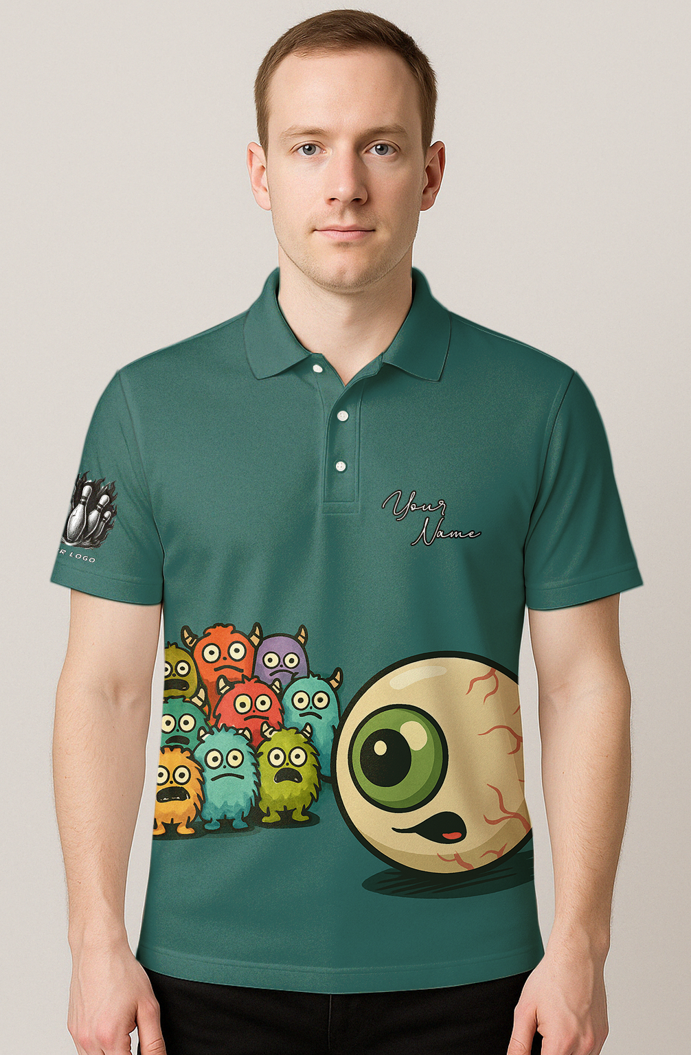 Monster Eyeball Bowling Strike Jersey