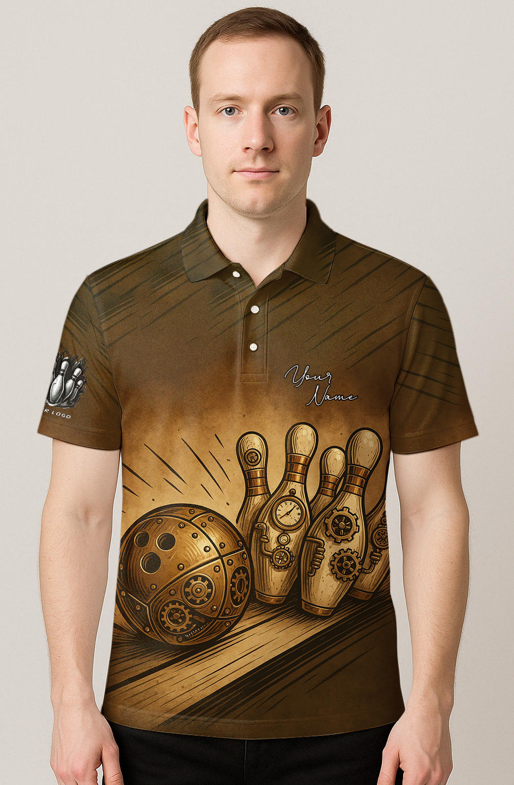 Steampunk Gears Bowling Alley Jersey