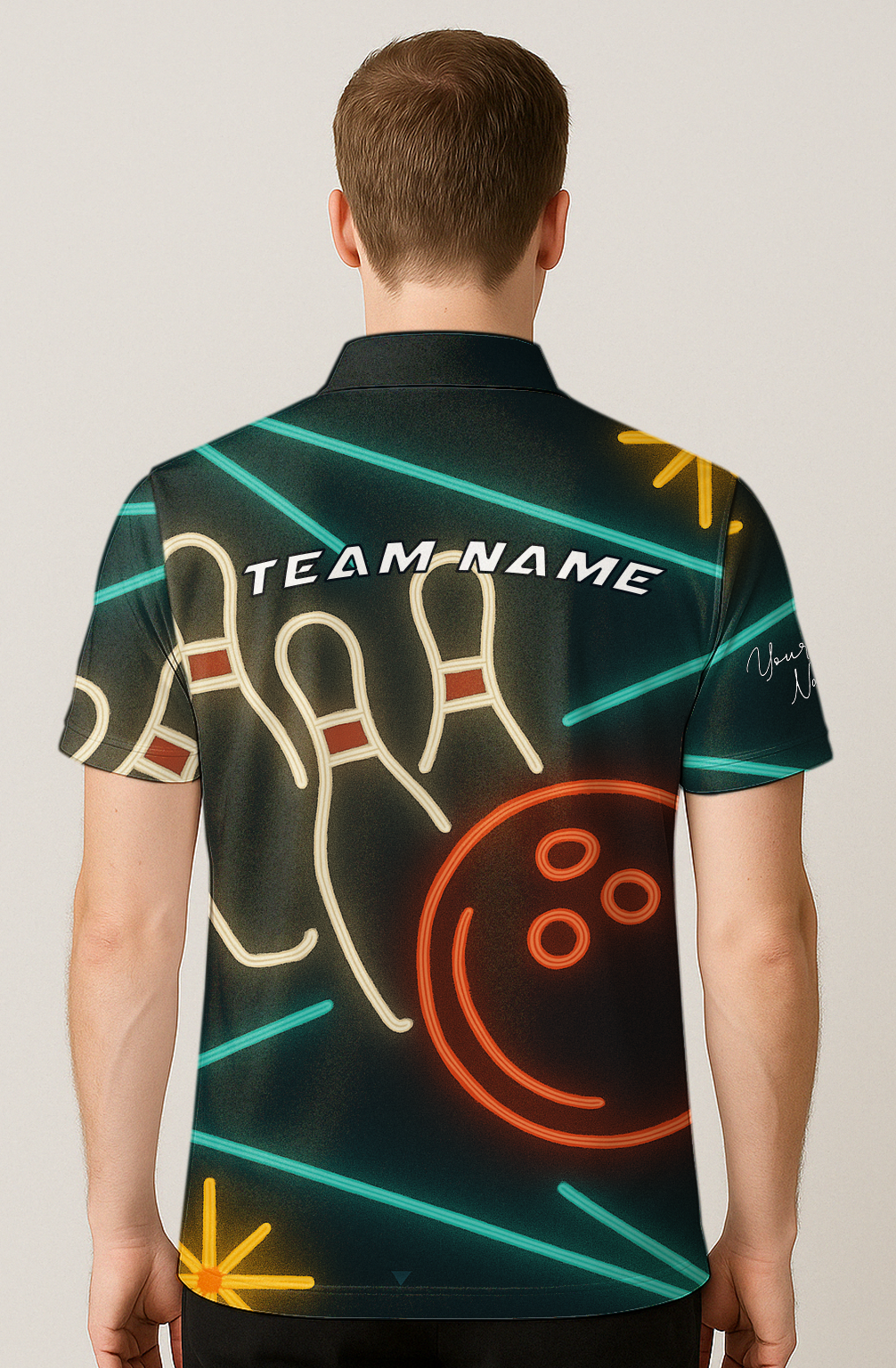 Retro Neon Bowling Night Bowling Jersey
