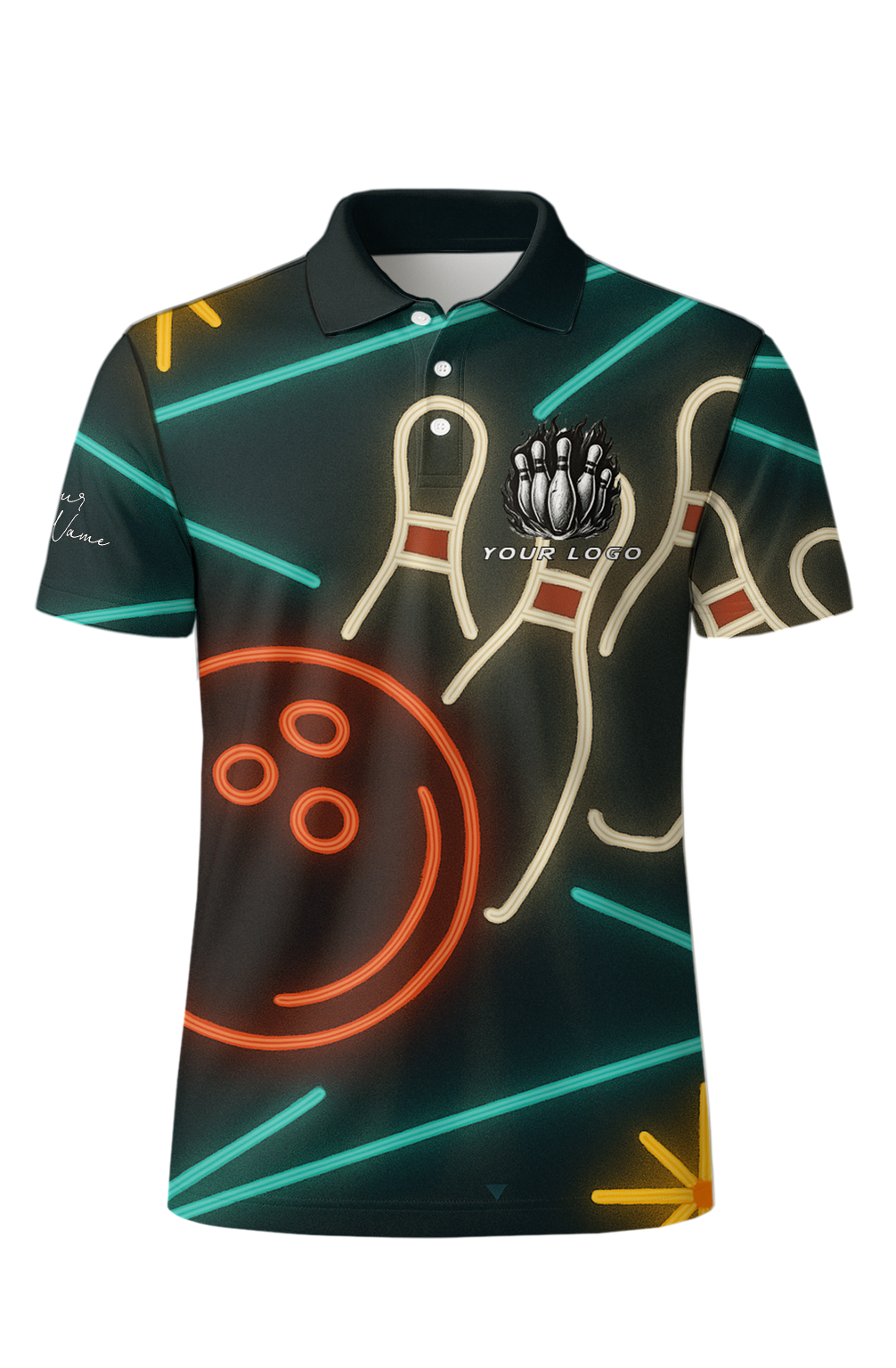 Retro Neon Bowling Night Bowling Jersey