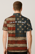 Distressed Wood American Flag Bowling Jersey