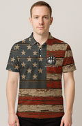 Distressed Wood American Flag Bowling Jersey