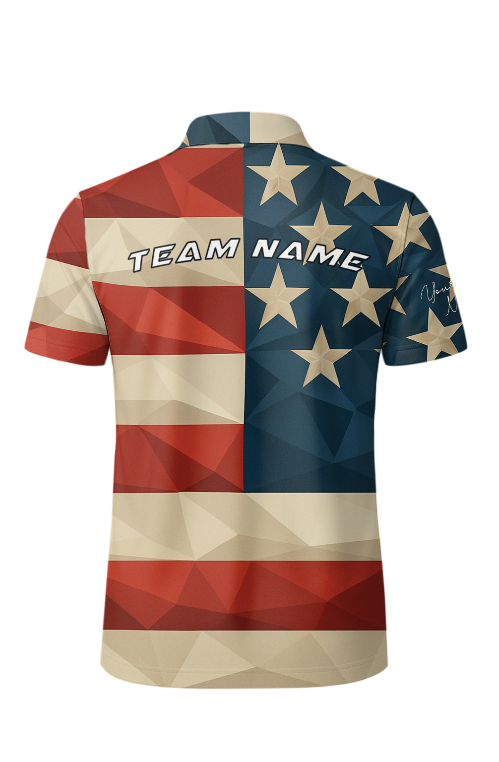 Geometric Stars And Stripes Bowling Jersey