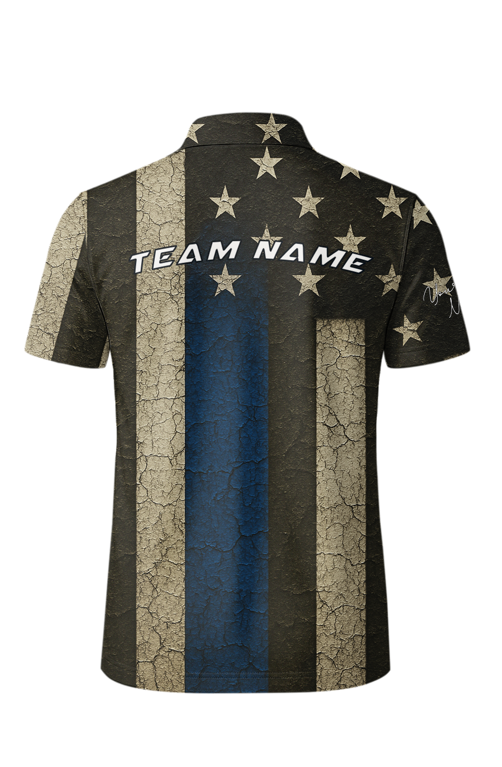 Distressed Thin Blue Line Bowling Jersey