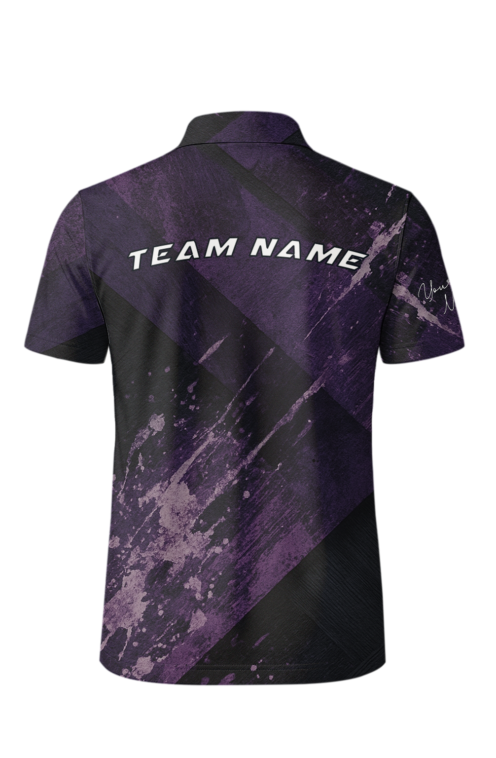Splatter Paint Purple Plank Bowling Jersey