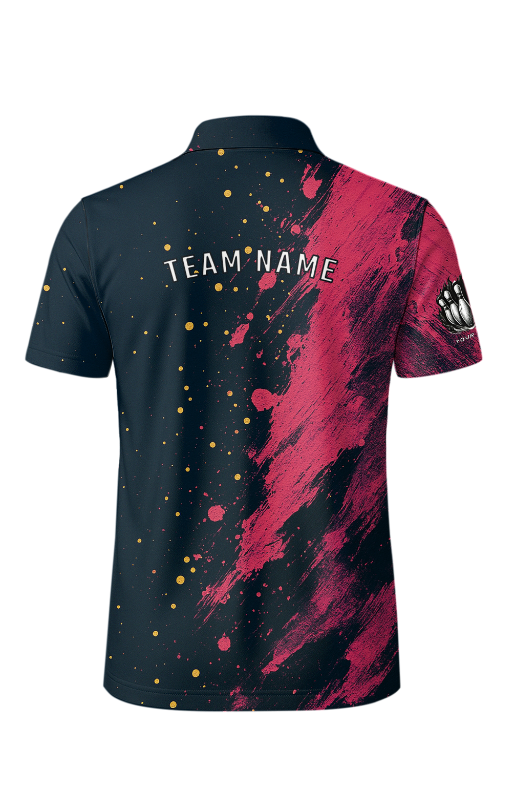 Crimson Brushstroke Galaxy Bowling Jersey