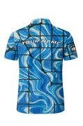 Fractured Azure Marble Lanes Bowling Jersey