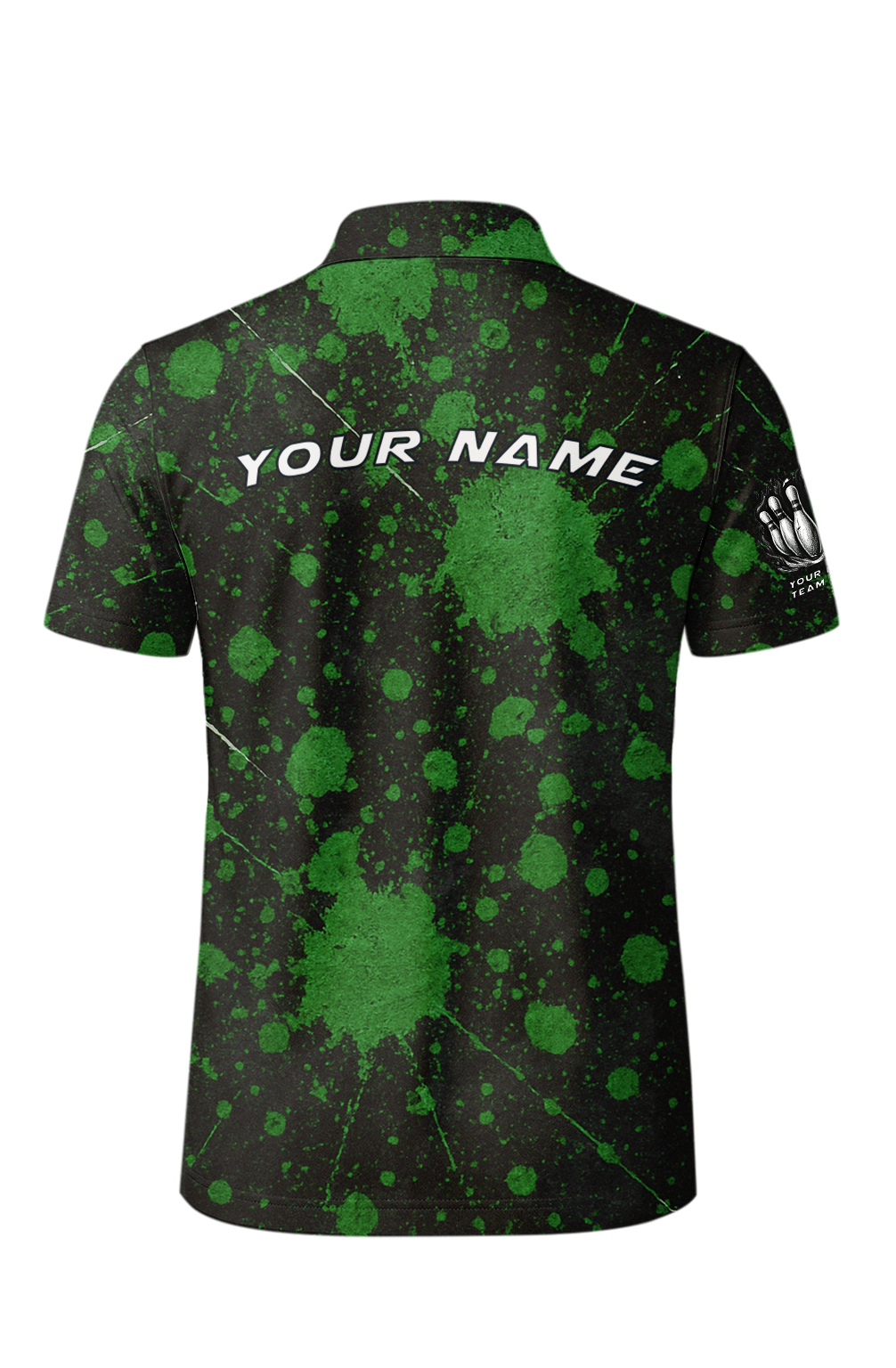Radioactive Green Splatter Strike Bowling Jersey