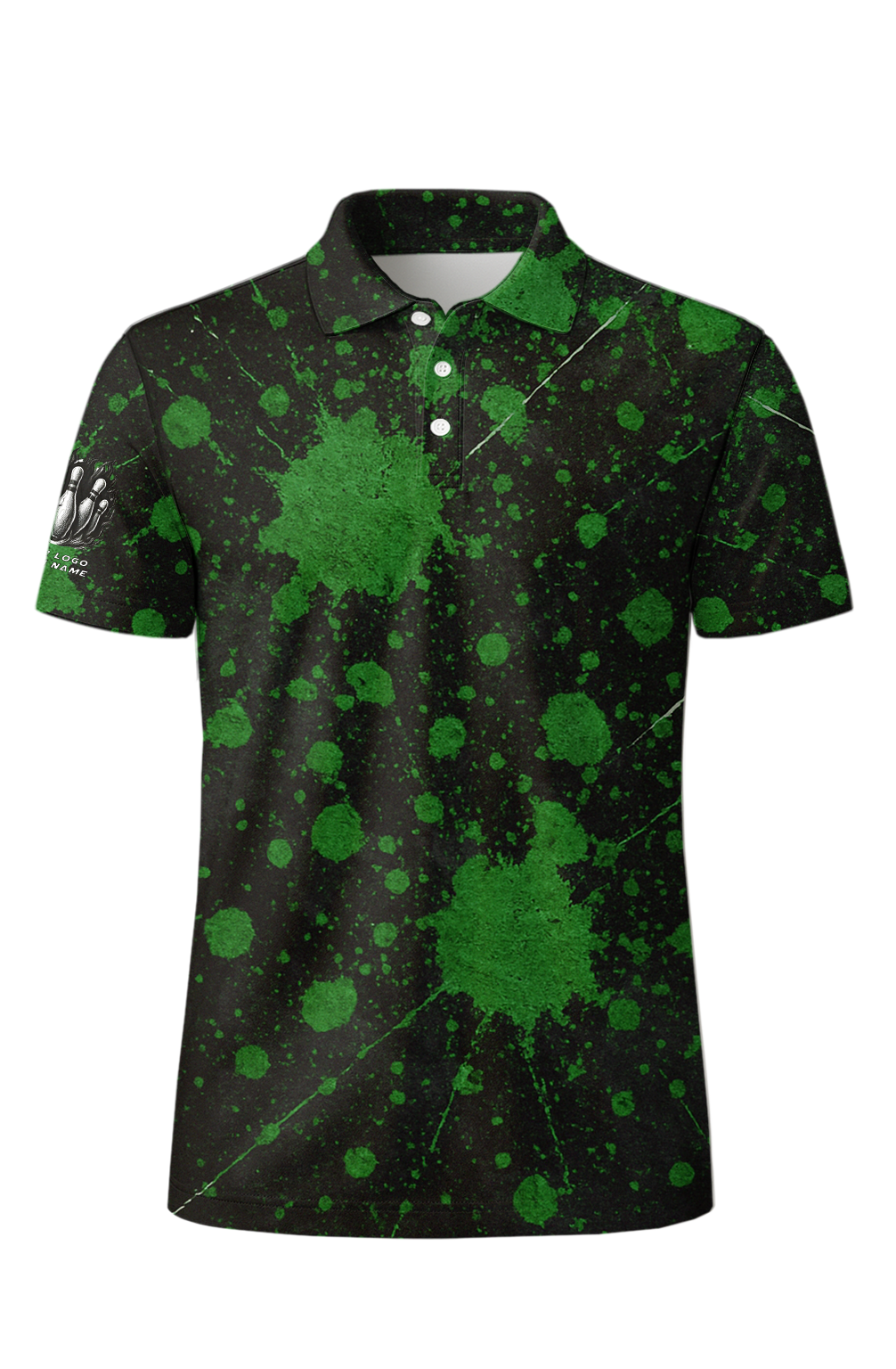 Radioactive Green Splatter Strike Bowling Jersey