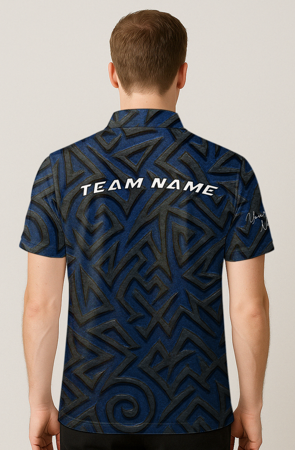 Dark Labyrinth Tribal Maze Bowling Jersey